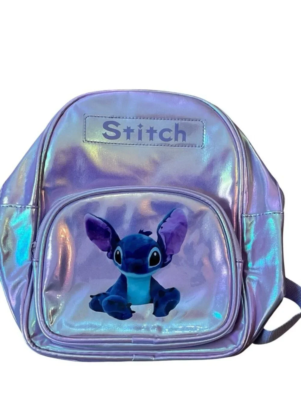 Childrens Girls Lilo and Stitch Iridescent Purple Mini Backpack New